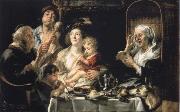 Jacob Jordaens How the old so pipes sang would protect the boys oil